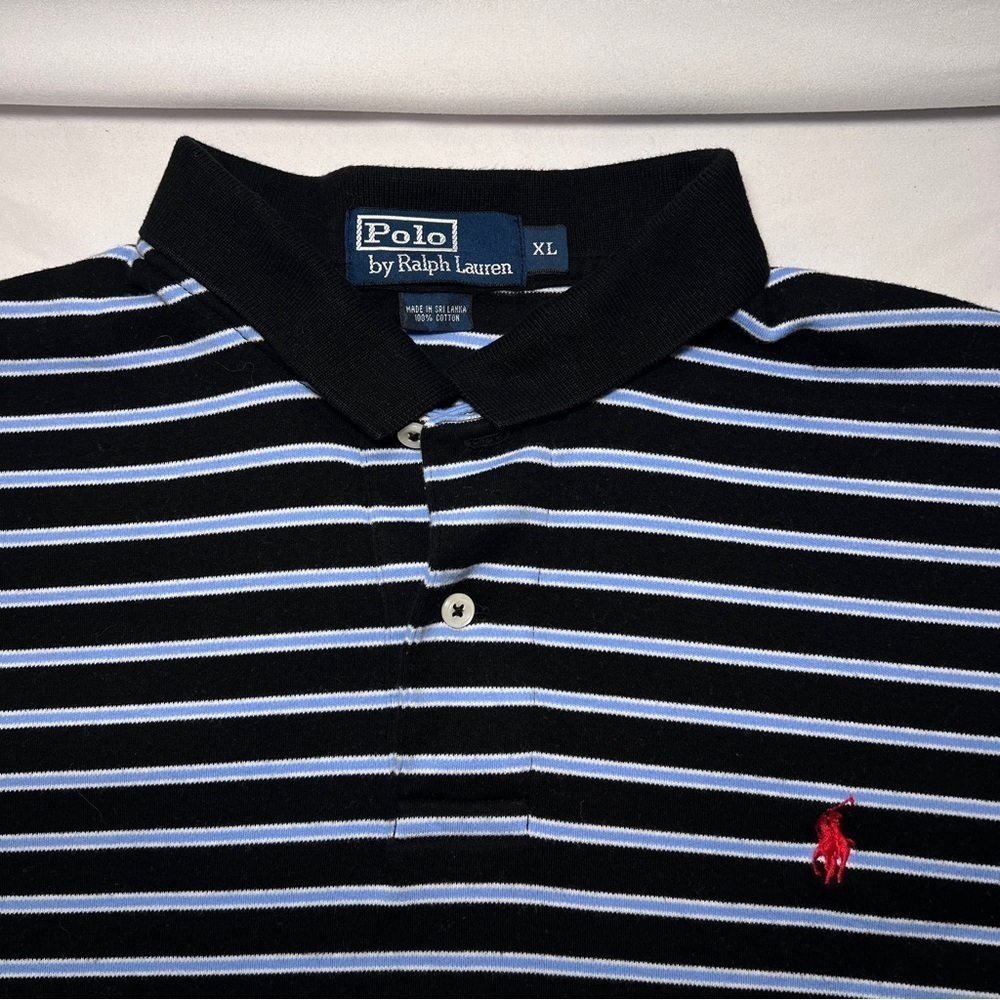 Polo Ralph Lauren black and blue striped size XL - Picture 4 of 9
